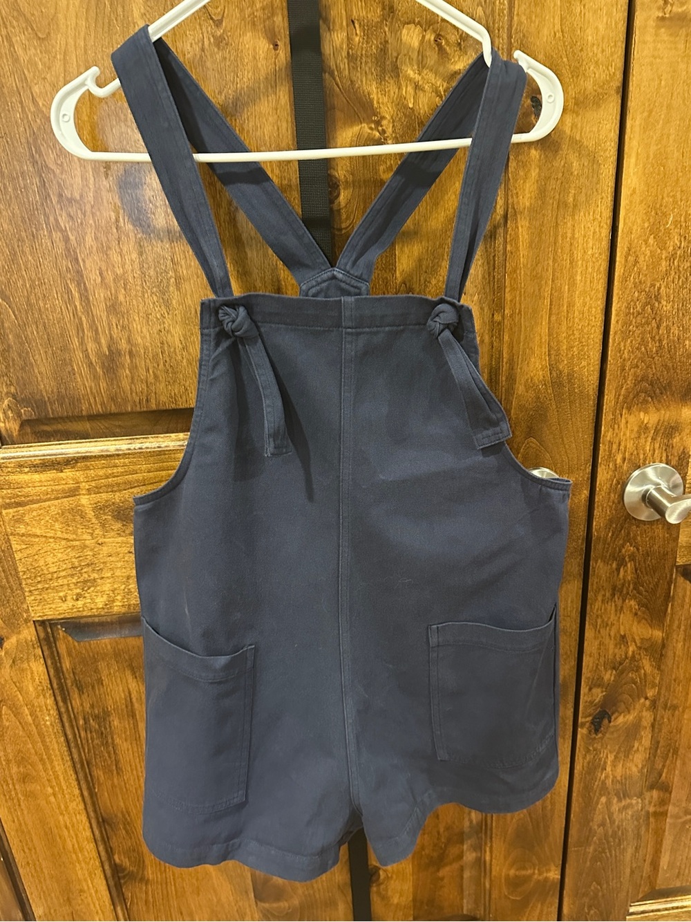 Anrabess Navy Blue Short Overalls Romper